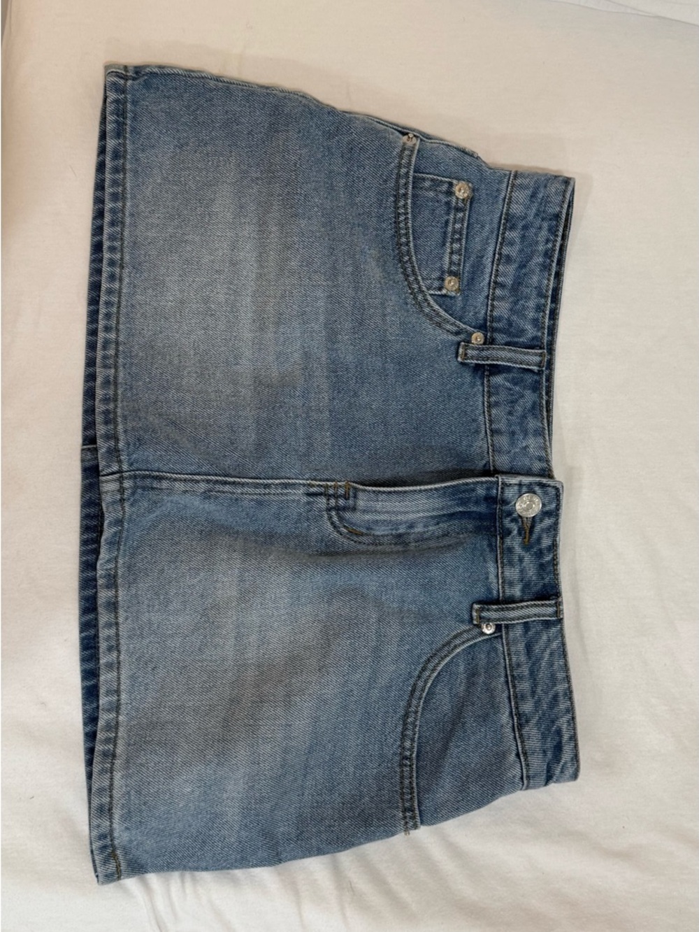 Classic Women's Blue Denim Mini Skirt